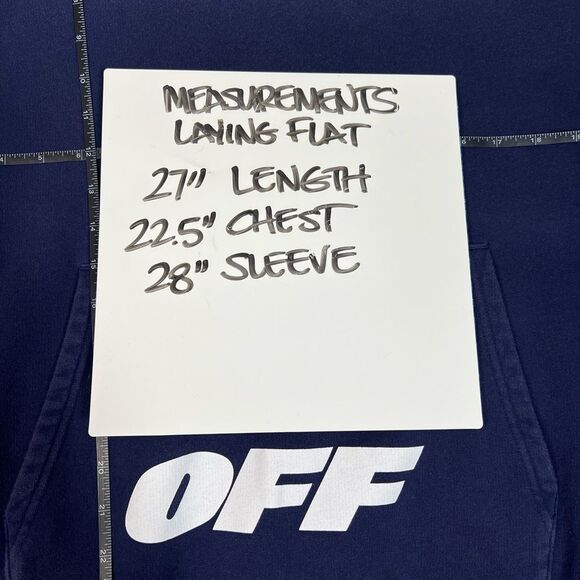 Off White Men’s Women's Unisex Size Medium Blue Ombré Wing Off Logo Hoodie - Picture 15 of 16